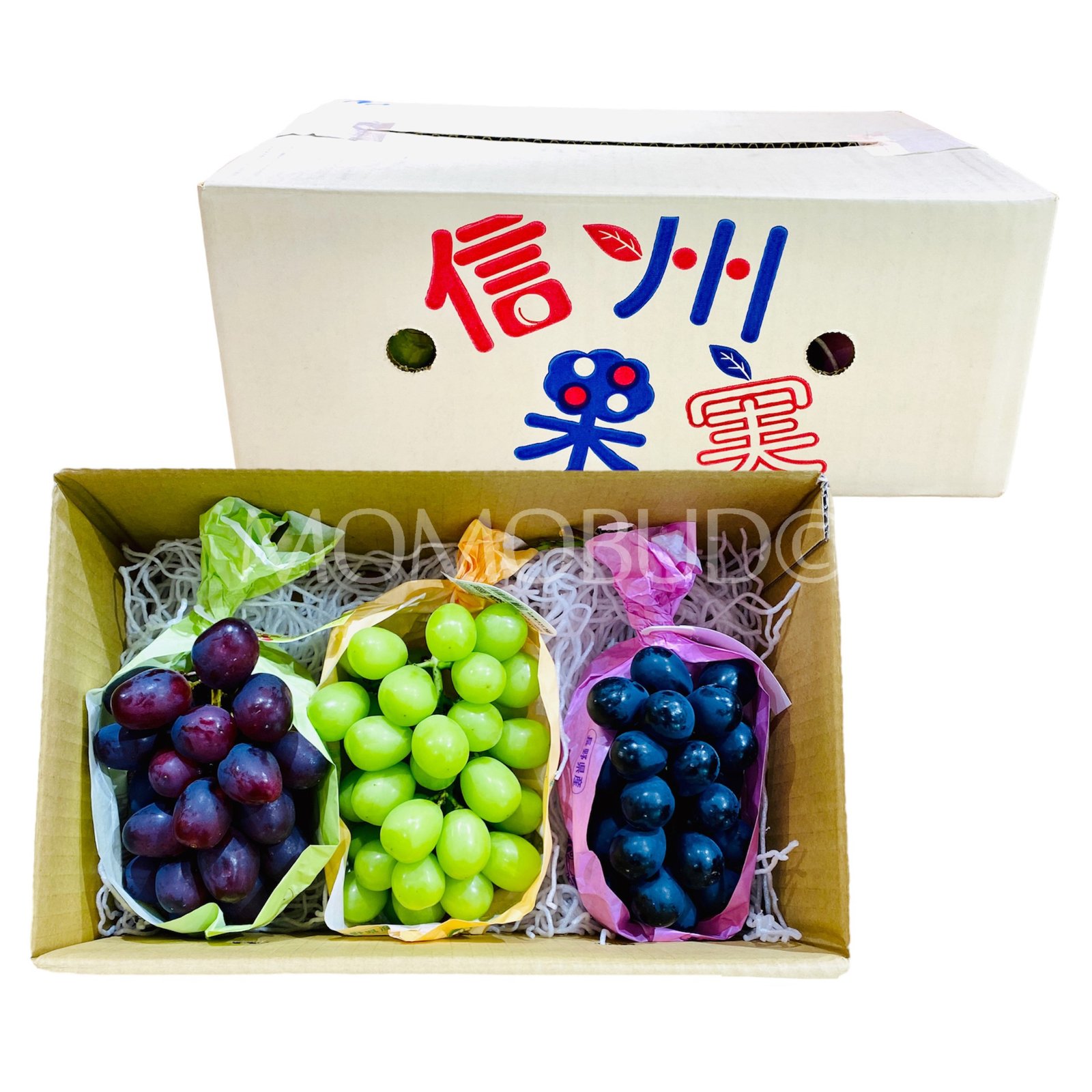 Premium Nagano Grapes Gift Set (Queen Rouge, Shine Muscat, Nagano Purple, 1.6kg)