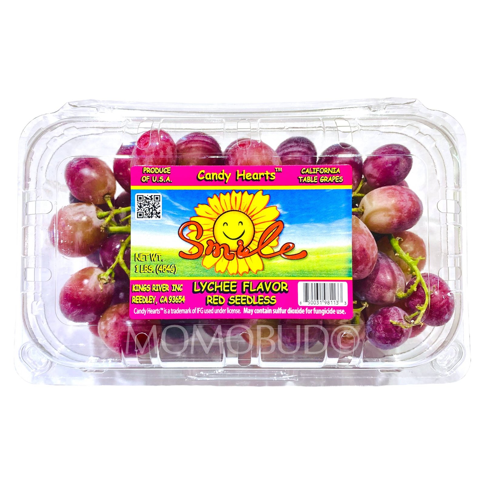 Candy Hearts® Lychee Red Seedless Grapes (454g punnet)