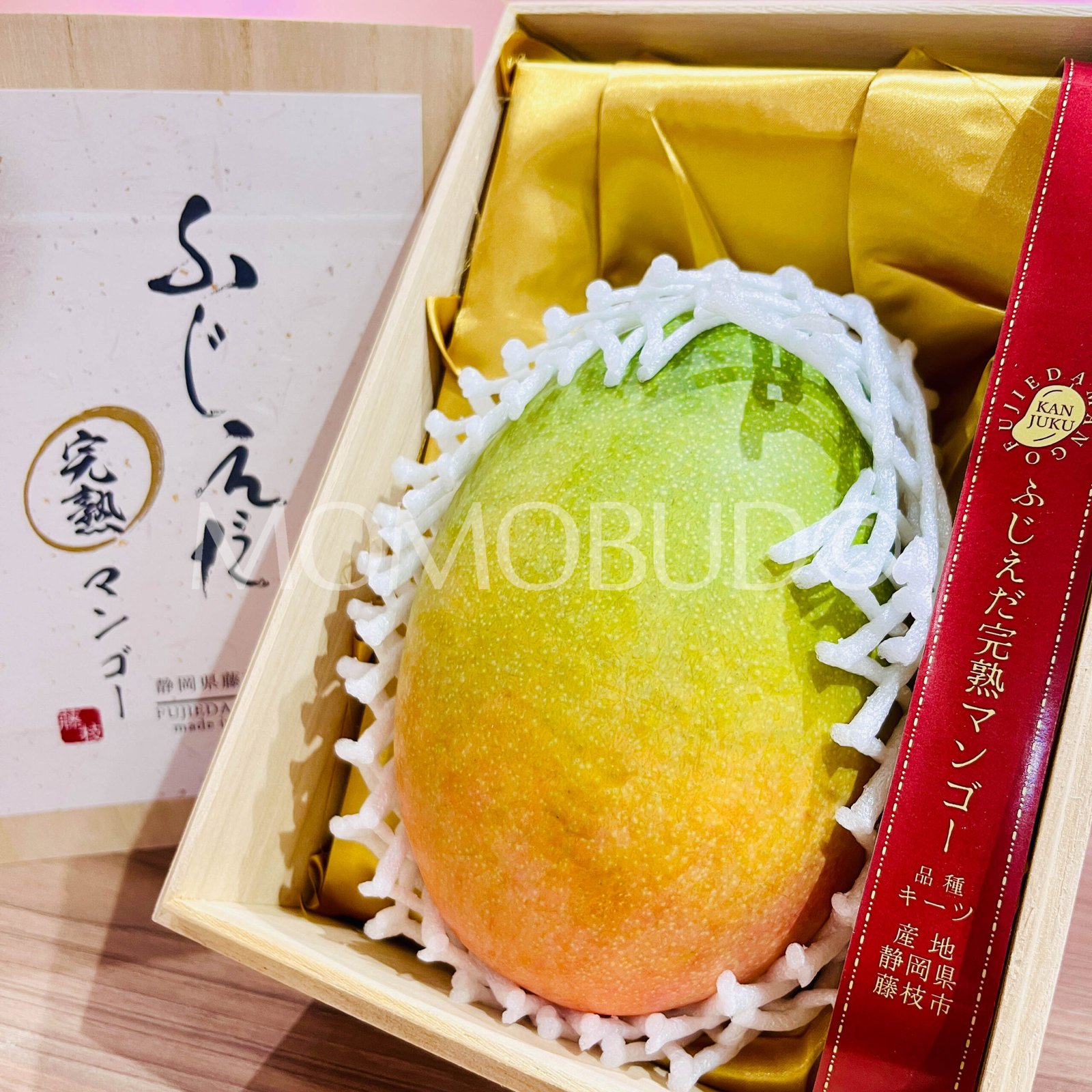 Japanese Premium Fujieda Keitt Kanjuku Mango Wooden Gift Box (800g) - Image 3